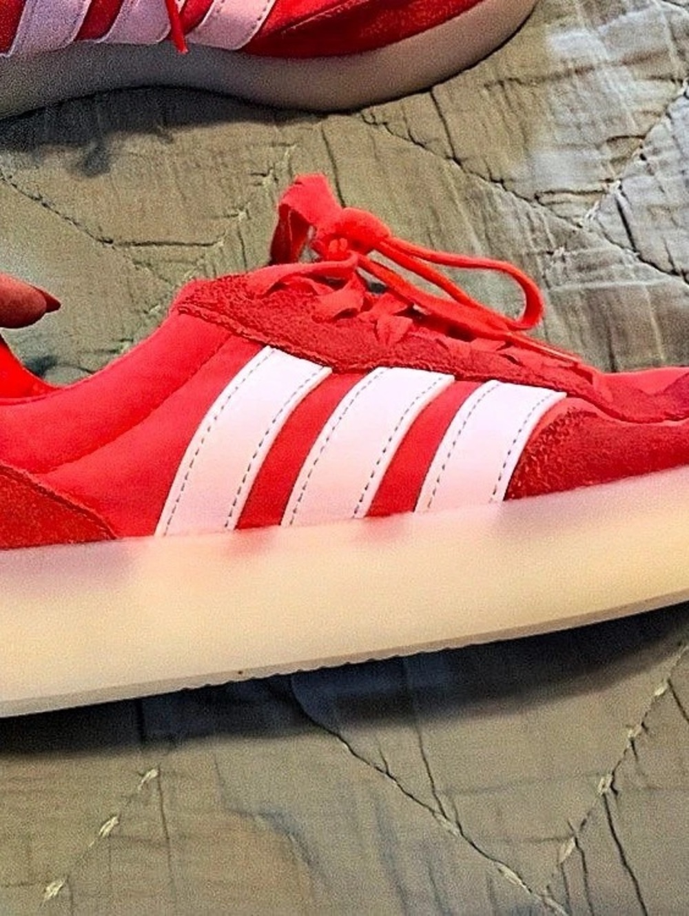 adidas VL Court 3.0 Red & White Sneakers US 6K